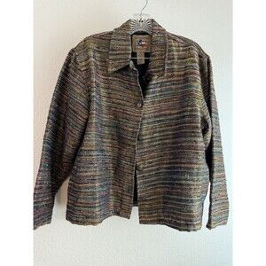 Don’t Mess With Texas Silk Blend Multi Colored Small Button Up Jacket